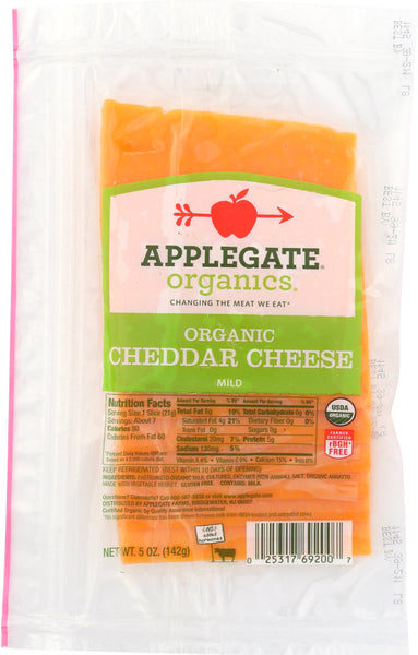 APPLEGATE: Organic Mild Cheddar Cheese, 7 oz