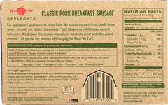 APPLEGATE NATURALS: Classic Pork Breakfast Sausage, 7 oz