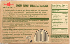 APPLEGATE NATURALS: Savory Turkey Breakfast Sausage, 7 oz