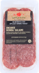 APPLEGATE: Sliced Uncured Genoa Salami, 4 oz