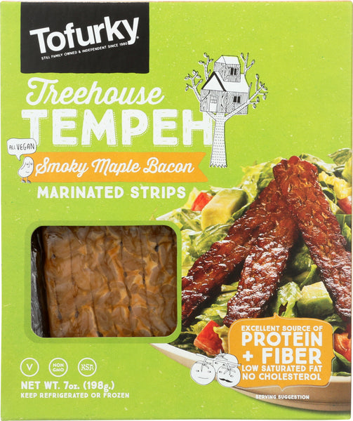 TOFURKY: Smoky Maple Bacon Marinated Tempeh Strips, 7 oz