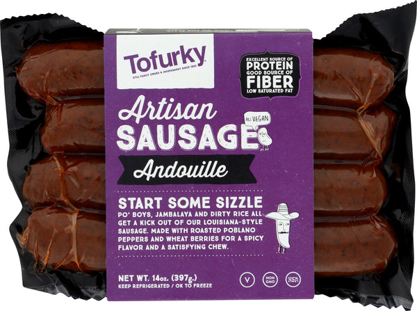 TOFURKY: Artisan Sausage Andouille, 14 oz