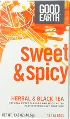 GOOD EARTH: Herbal & Black Tea Blend Original Sweet And Spicy, 18 bg