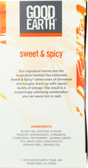 GOOD EARTH: Herbal & Black Tea Blend Original Sweet And Spicy, 18 bg