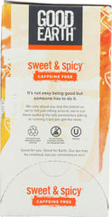 GOOD EARTH: Original Tea Caffeine Free Sweet & Spicy Blend, 18 bg