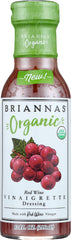 BRIANNAS: Organic Red Wine Vinaigrette Dressing, 10 oz