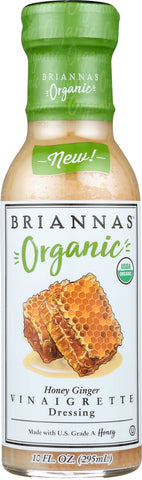 BRIANNAS: Dressing Honey Ginger Vinaigrette, 10 oz