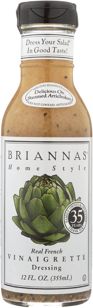 BRIANNAS: Home Style Dressing Real French Vinaigrette, 12 oz