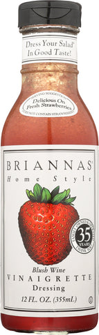 BRIANNAS: Home Style Dressing Blush Wine Vinaigrette, 12 oz