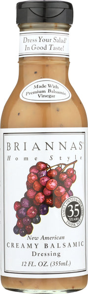 BRIANNAS: New American Creamy Balsamic Vinaigrette Dressing, 12 oz