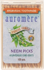 AUROMERE: Dental Pick Wood Ayurvedic 100 pcs