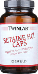 TWINLAB: Betaine HCl Caps, 100 cp