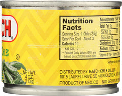 HATCH: Whole Green Chiles Mild, 4 oz