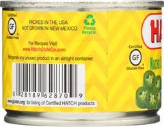 HATCH: Nacho Sliced Jalapenos, 4 oz