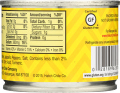 HATCH: Nacho Sliced Jalapenos, 4 oz