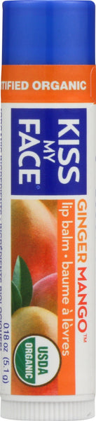 KISS MY FACE: Lip Balm Ginger Mango, .18 oz