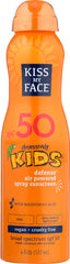 KISS MY FACE: Kids Defense Air Powered Sunscreen Spray SPF 50, 6 oz