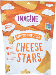 IMAGINE: White Cheddar Cheese Star Crackers, 4.5 oz