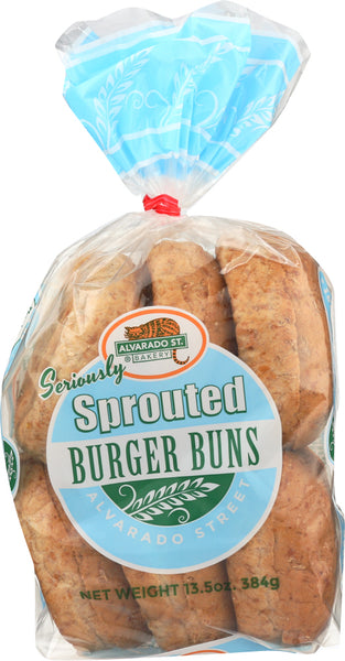 ALVARADO STREET BAKERY: Sprouted Burger Bun Organic, 13.50 oz