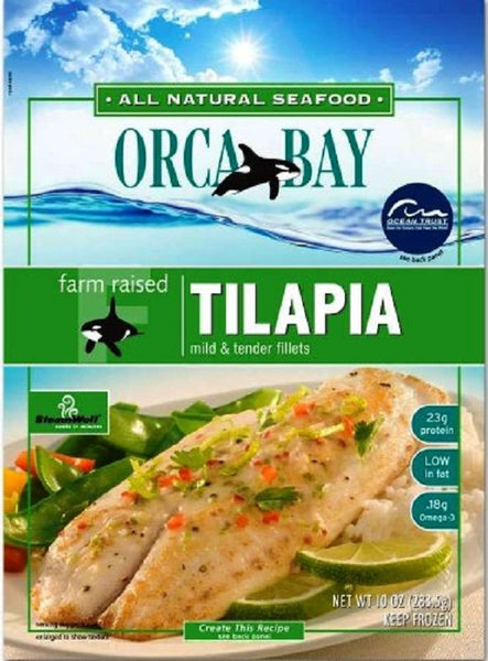ORCA BAY: Tilapia Fillet Skinless Boneless, 10 oz