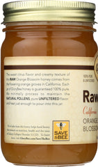 GLORY BEE: Raw Orange Blossom Honey Jar, 18oz