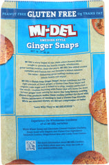 MI-DEL: Cookies Gluten Free Ginger Snaps, 8 oz