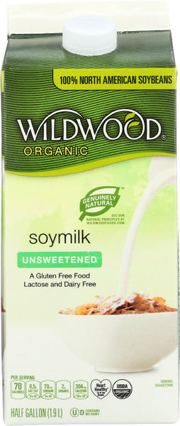 WILDWOOD: Organic Unsweetend Soymilk, 64 oz