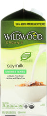 WILDWOOD: Organic Unsweetend Soymilk, 64 oz