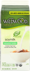 WILDWOOD: Organic Unsweetend Soymilk, 64 oz