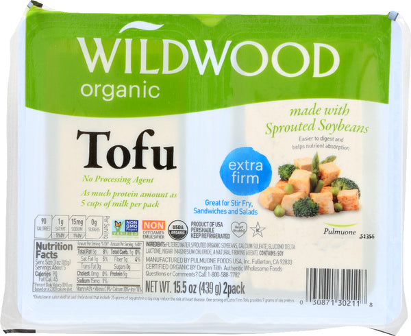 WILDWOOD: Organic Sproutofu Extra Firm 2 Pack, 15.50 oz