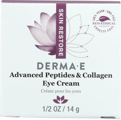 DERMA E: Deep Wrinkle Reverse Eye Creme with Peptides Plus, 0.5 oz