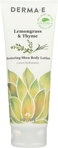 DERMA E: Lemongrass & Thyme Restoring Shea Body Lotion, 8 oz