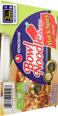 NONG SHIM: Soup Bowl Noodle Hot Spicy, 3.03 oz