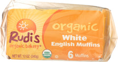 RUDIS: Organic White English Muffin, 12 oz