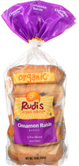 RUDIS: Cinnamon Raisin Bagels, 15 oz