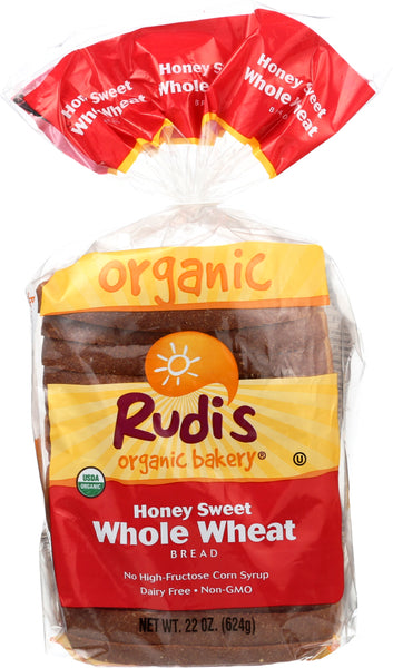 RUDIS: Organic Bakery Organic Honey Sweet Whole Wheat Sandwich Bread, 22 oz