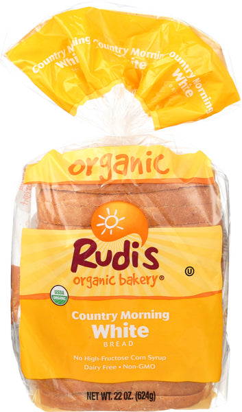 RUDIS: Organic Bakery Organic Country Morning White Bread, 22 oz