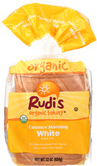 RUDIS: Organic Bakery Organic Country Morning White Bread, 22 oz