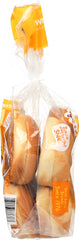 RUDIS: Organic Bakery Organic White Hamburger Buns, 18 oz