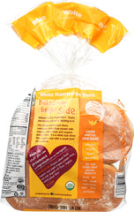 RUDIS: Organic Bakery Organic White Hamburger Buns, 18 oz