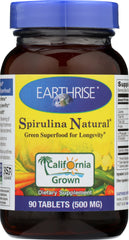 EARTHRISE: Spirulina Natural Green Super Food For Longevity 500 mg, 90 Tablets