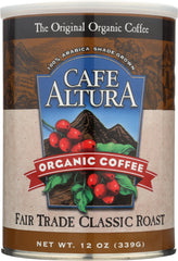 CAFE ALTURA: Organic Coffee Fair Trade Classic Roast, 12 oz