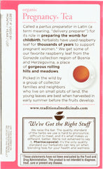 TRADITIONAL MEDICINALS: Organic Pregnancy Herbal Tea 16 Tea Bags, 0.99 oz