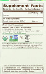 TRADITIONAL MEDICINALS: Organic Peppermint Herbal Tea 16 Tea Bags, 0.85 oz