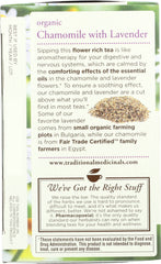 TRADITIONAL MEDICINALS: Organic Chamomile with Lavender Herbal Tea 16 Tea Bags, 0.85 oz