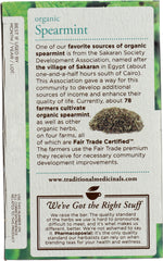 TRADITIONAL MEDICINALS: Organic Spearmint Caffeine Free Herbal Tea 16 Tea Bags, 0.85 oz