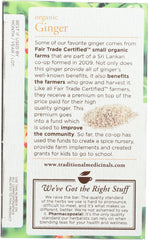 TRADITIONAL MEDICINALS: Organic Ginger Herbal Tea 16 Tea Bags, 0.85 oz