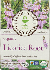 TRADITIONAL MEDICINALS: Organic Licorice Root Herbal Tea 16 tea bags, 0.85 oz