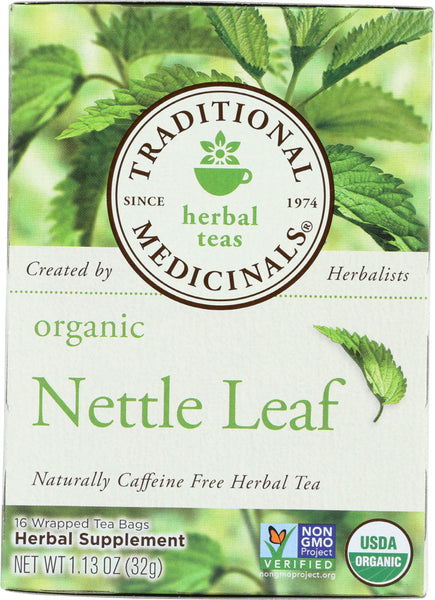 TRADITIONAL MEDICINALS: Organic Nettle Leaf Herbal Tea 16 Tea Bags, 1.13 oz