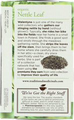 TRADITIONAL MEDICINALS: Organic Nettle Leaf Herbal Tea 16 Tea Bags, 1.13 oz